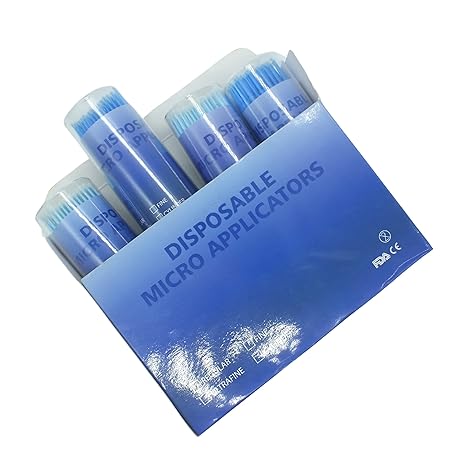 ADDLER DENTAL MICRO APPLICATOR TIPS DISPOSABLE PACK OF 100 PCS. SET OF 4.