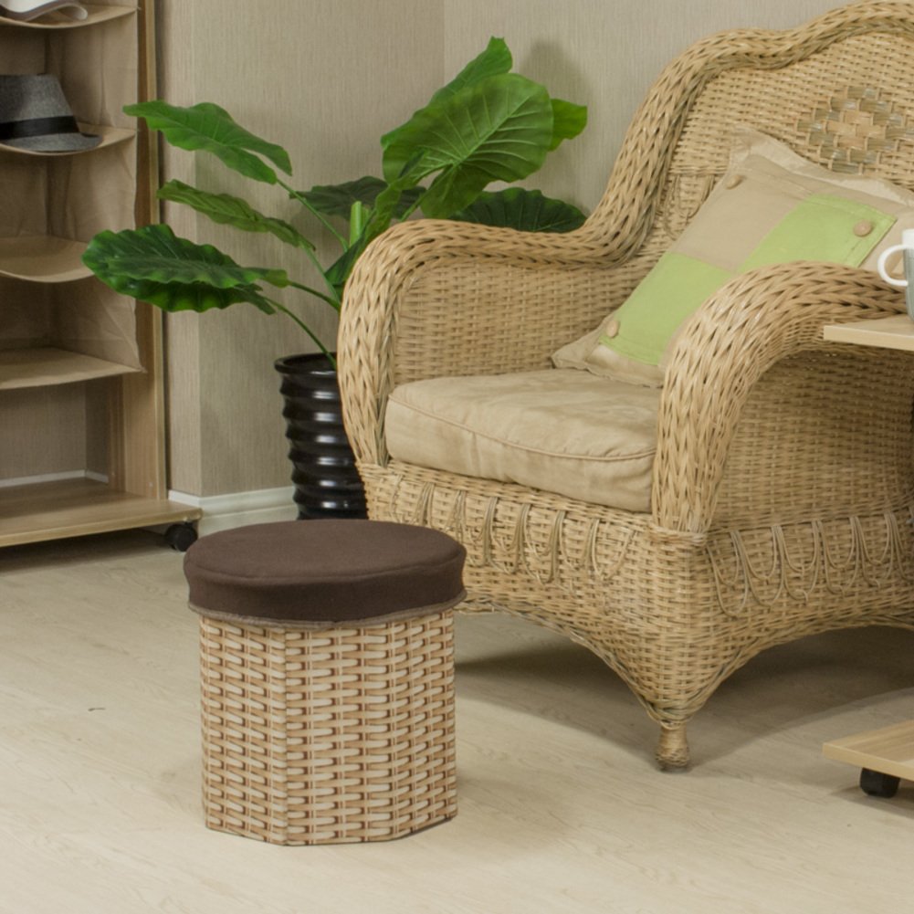 GTMLVBVBO Storage ottoman,Storage stool Folding bench toy chest Change shoes Sundries storage European style creative -C 30x30x30cm(12x12x12)