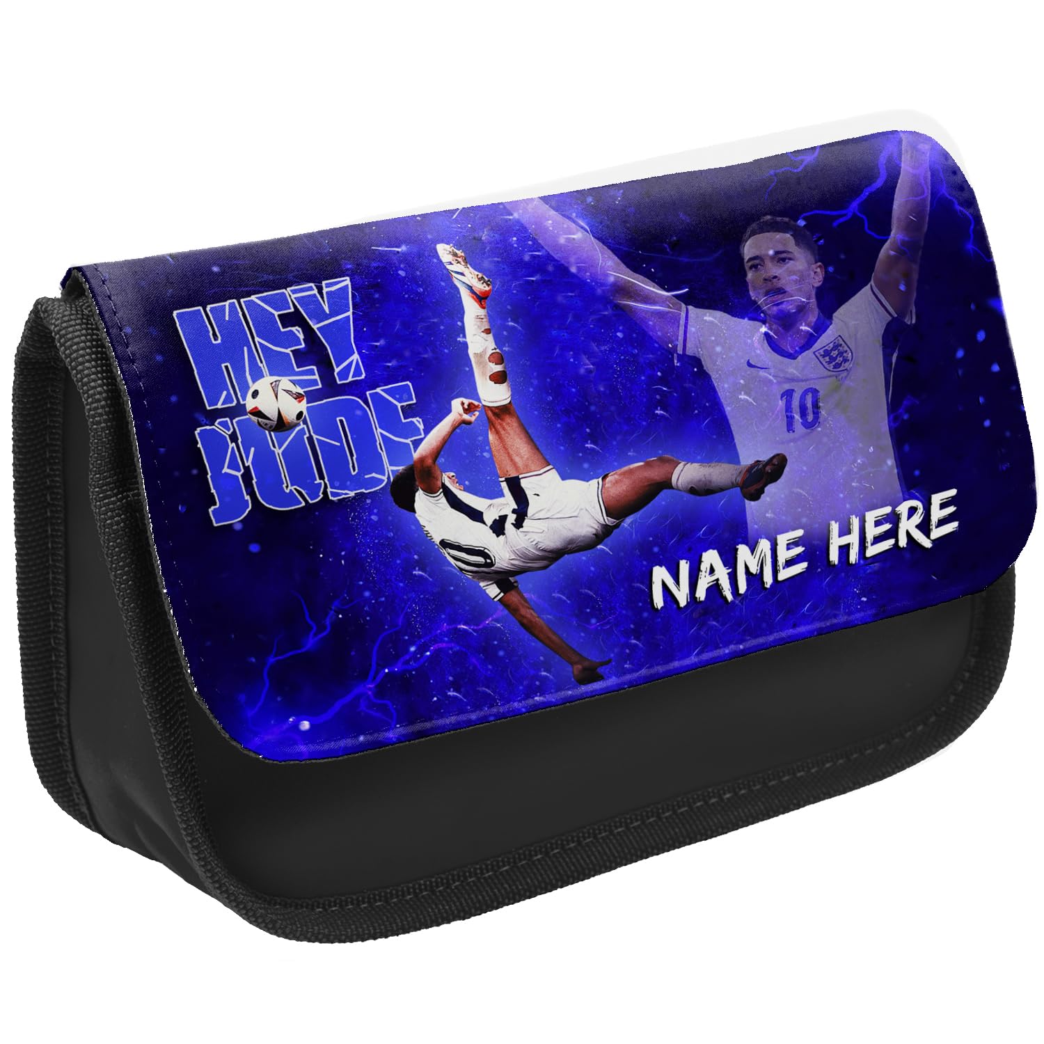 KRAFTYGIFTS Personalised Bellingham Pencil Case Football Legend England School Pen Bag Boys Footballer Stationary Gift NLP81