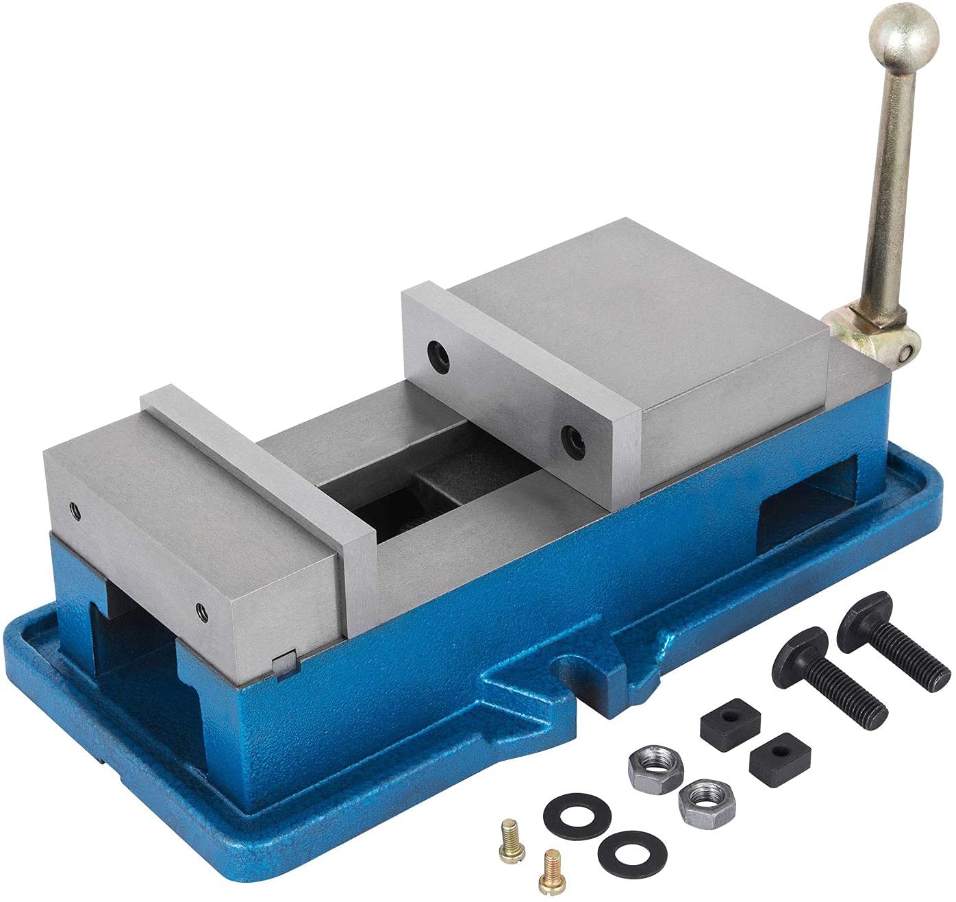 Happybuy Morsa per Foratura e Fresatura, Apertura 125 mm Morsa di Serraggio di Precisione 24 KN Altezza Morsa da Banco 110 mm Morsa da Banco Accessorio Principale per Fresatrice di Precisione