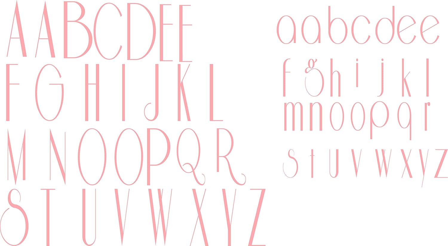 SEC Apparel Iron-On 3 Inches, 2 Inches Riesling Letters (Pink, Upper Case)