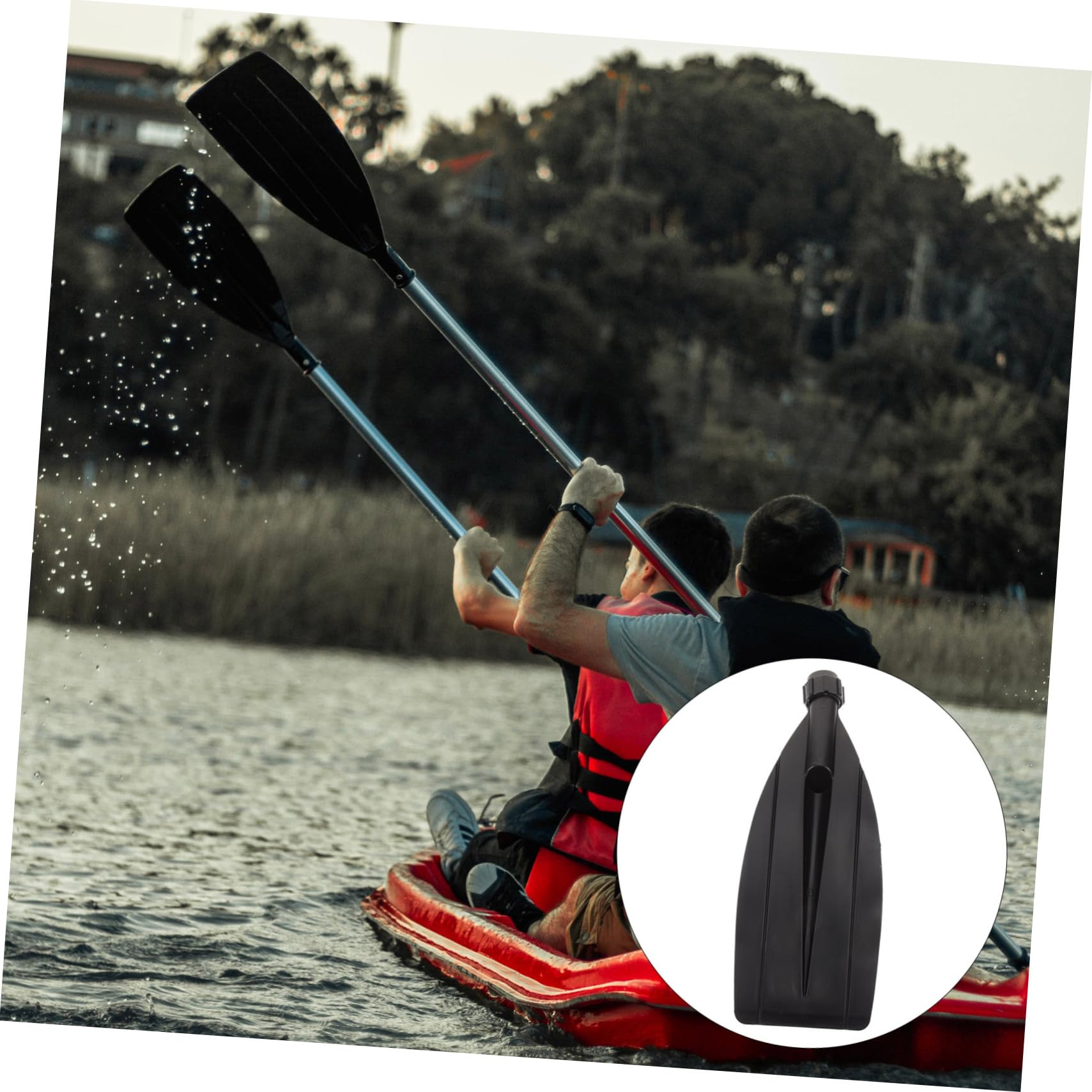 Sosoport Board-Paddel Ersatz tragbar hoch Welle Leicht paddeln Griffe Surfpaddel Kajakpaddel aus Kunststoff Kunststoffklinge Kajakklinge Paddel für Wassersport Plastik Black
