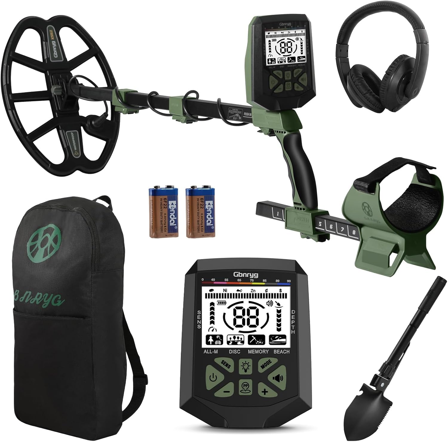 Metal Detector for Adults,12" IP68 Waterproof Search Coil with High Accuracy System,Advanced DSP Chip Technology,5 Modes with LCD Backlit Display for Beach Hunting&Jewelry Finding