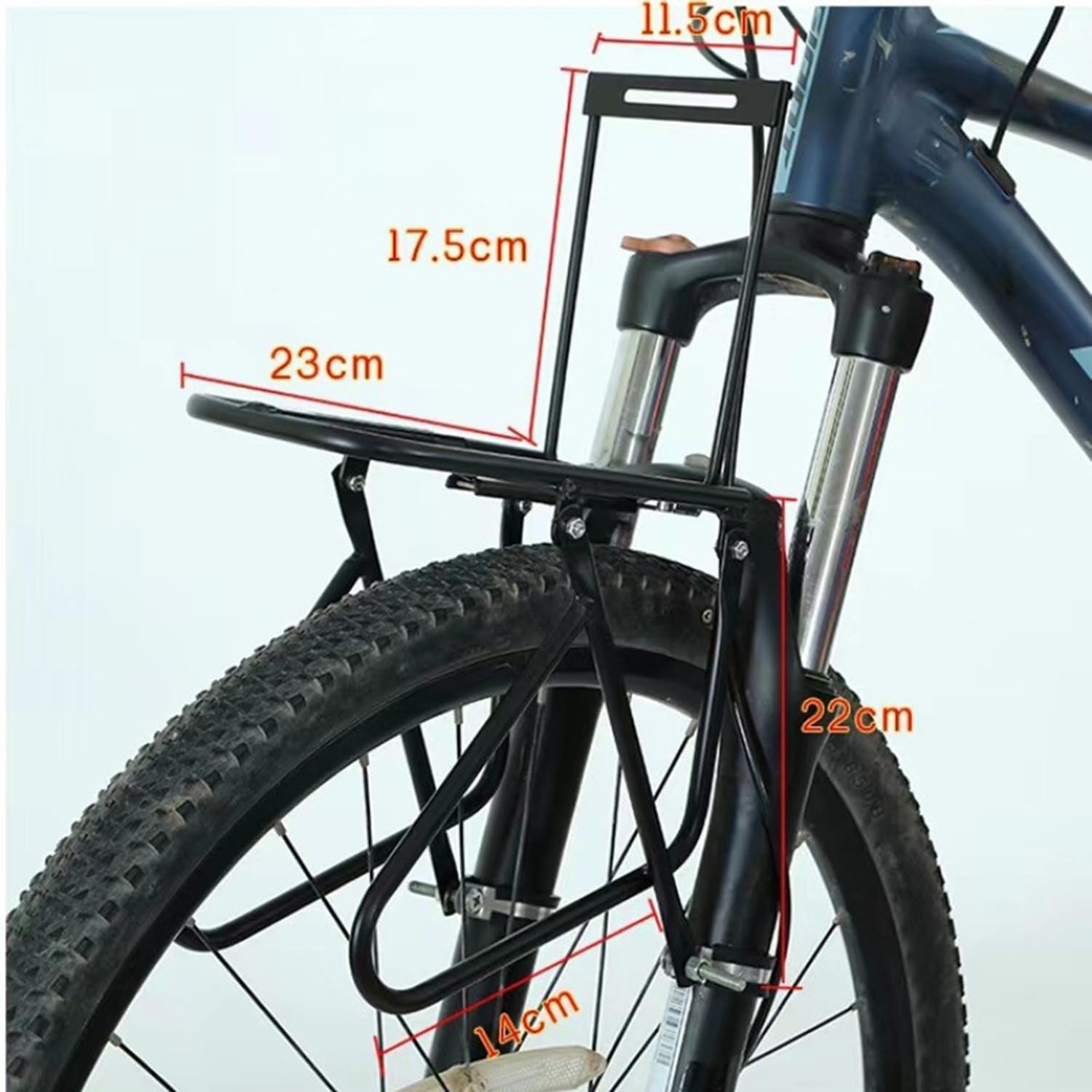 Portapacchi Anteriore per Bici con Dado di bloccaggio Portabici da 20 kg Ripiano per Bagagli Cestino per Bicicletta installabile per Tour in Bicicletta in Campeggio