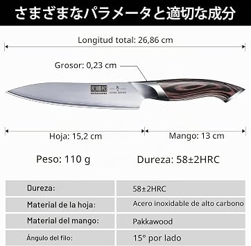 HOSHANHO Multipurpose Knife Sharp Chef Knife, Paring Knife
