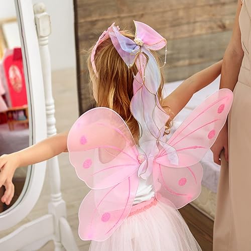 Miniatura 4 de 2 lazos para el pelo con cinta arcoíris para niñas, pasadores de pelo con lazo de princesa, lazos coloridos, pinzas de cocodrilo, accesorios para el