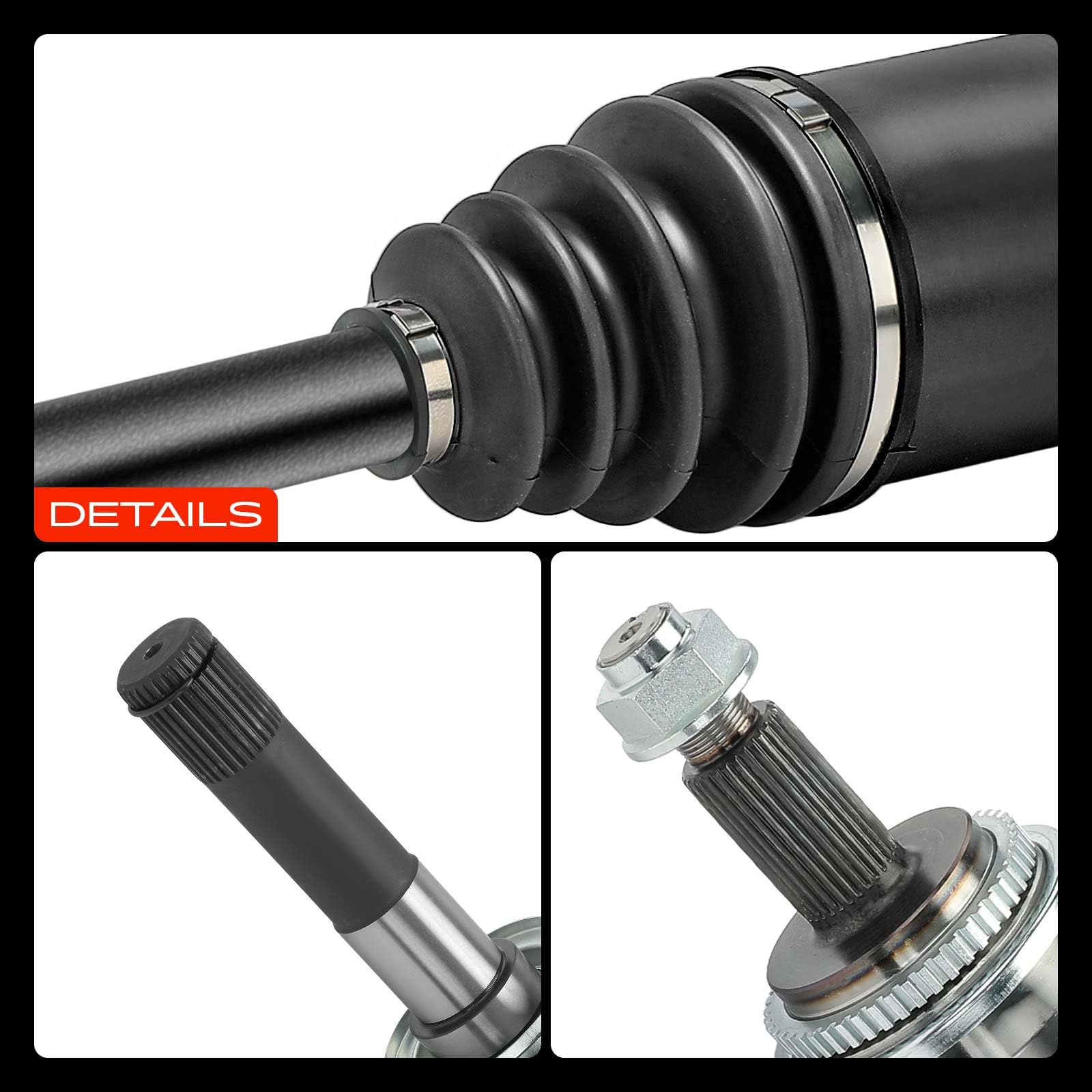 Frankberg Eje motriz Eje de transmisión con ABS Ring Eje trasero Izquierda Compatible con Discovery III L319 Discovery IV L319 Discovery IV LA Range Rover Sport L320 Replace# 18-271421