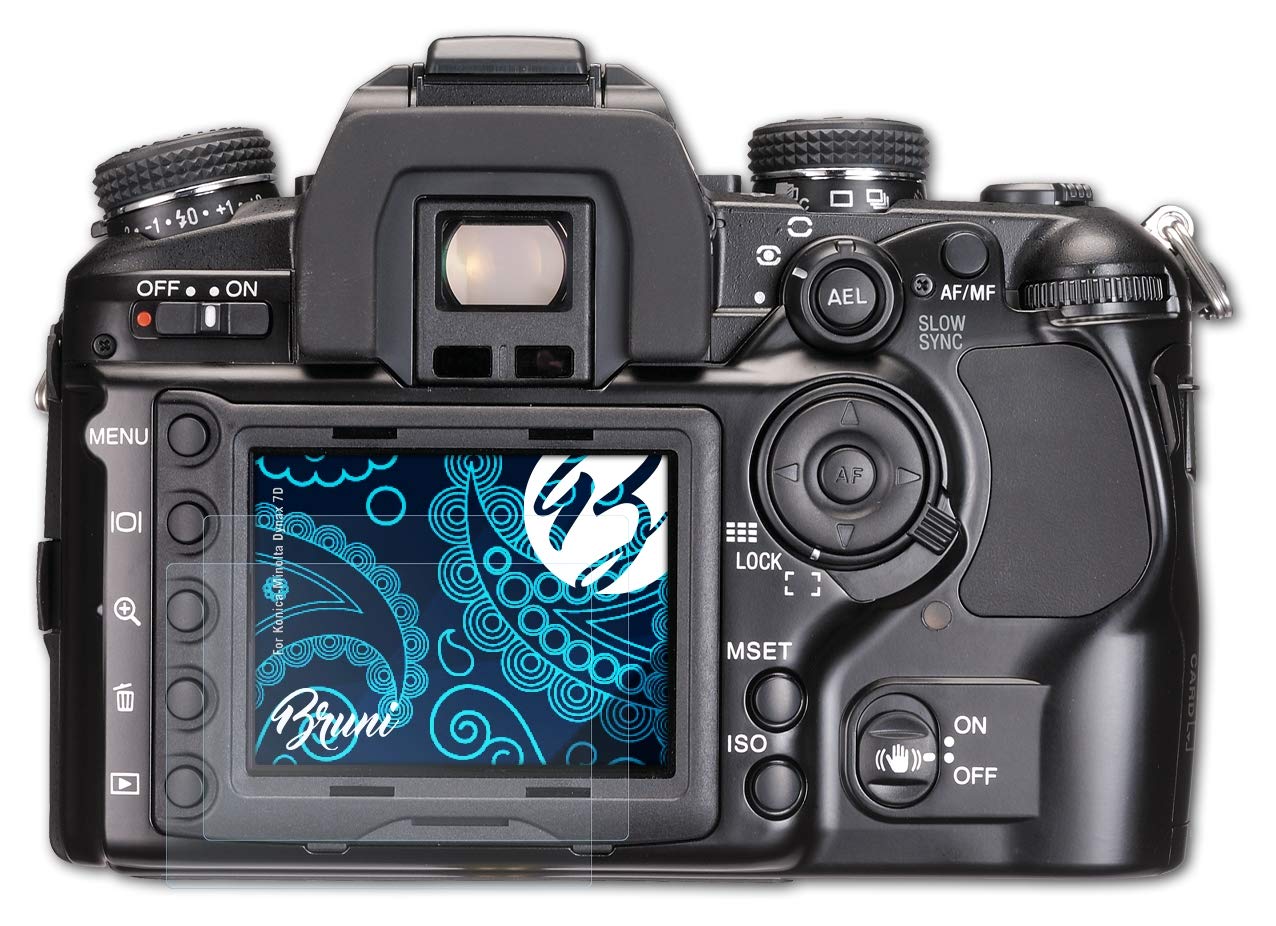 Bruni Screen Protector compatible with Konica-Minolta Dynax 7D Protector Film, crystal clear Protective Film (2X)