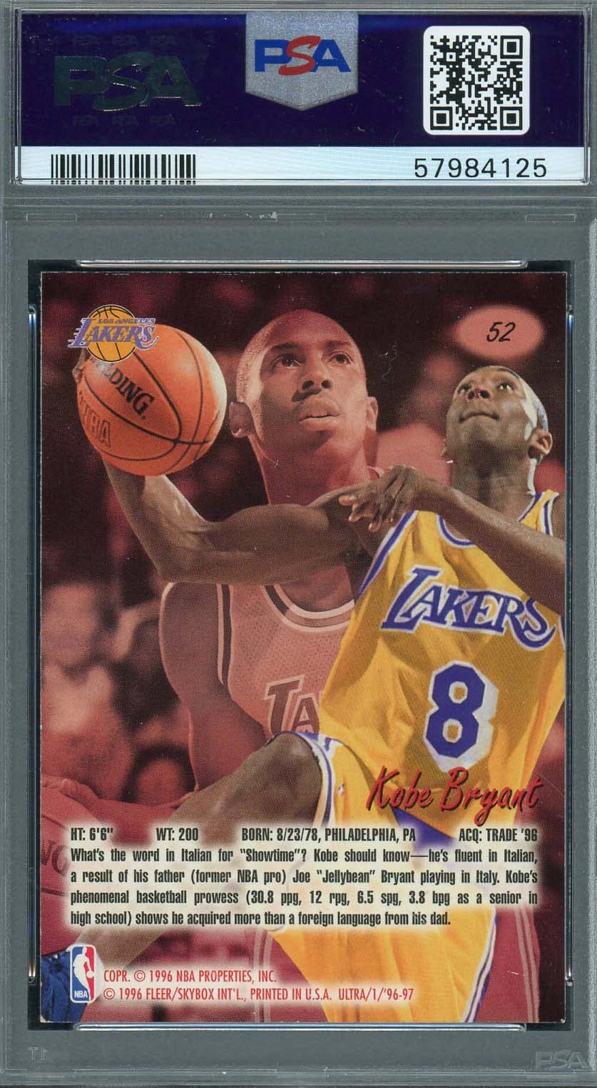 Amazon.com: Kobe Bryant 1996 Fleer Ultra Basketball Rookie Card RC 