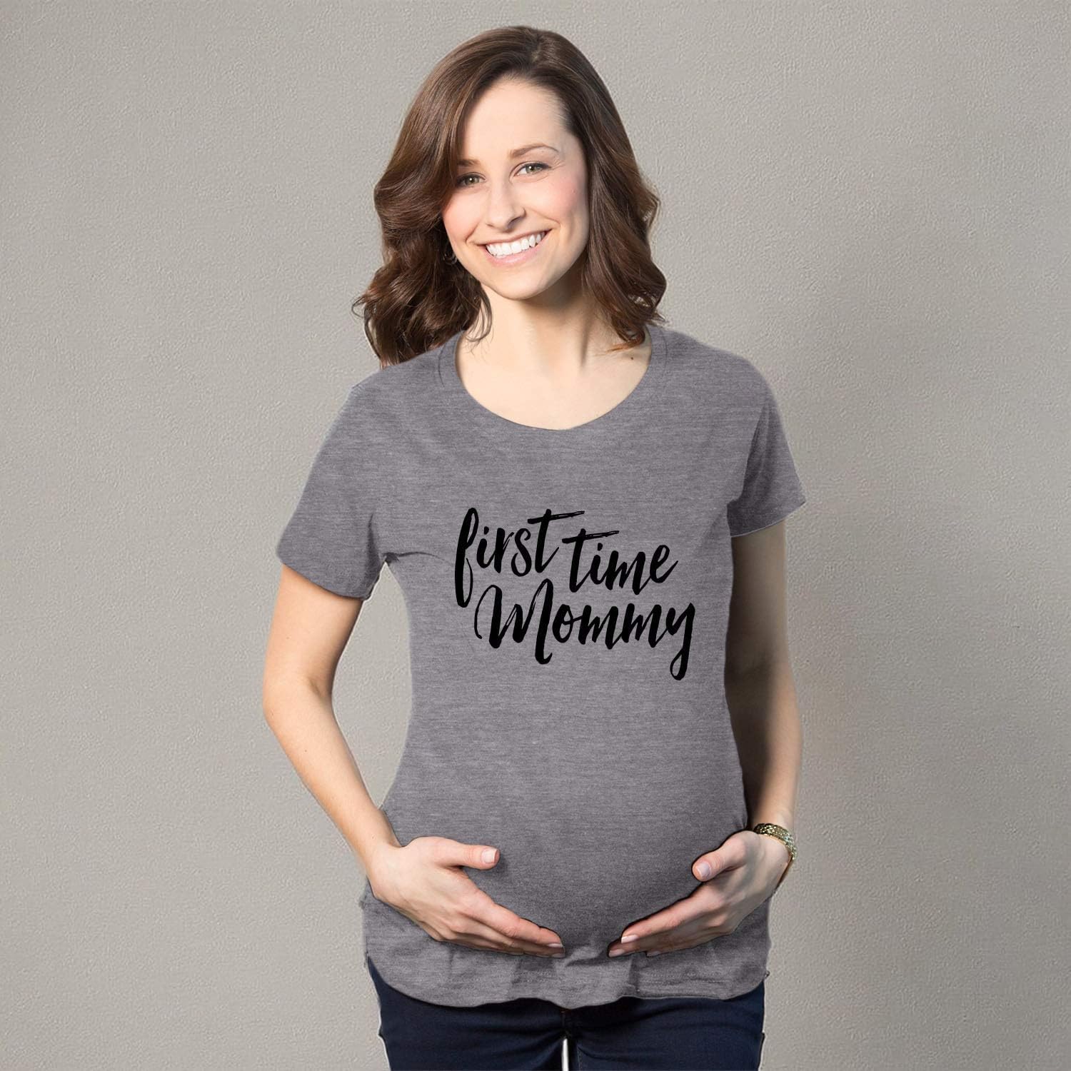 Maternity First Time Mommy Pregnancy T Shirt Cute Belly Bump Tee Mother to Be - Image 10
