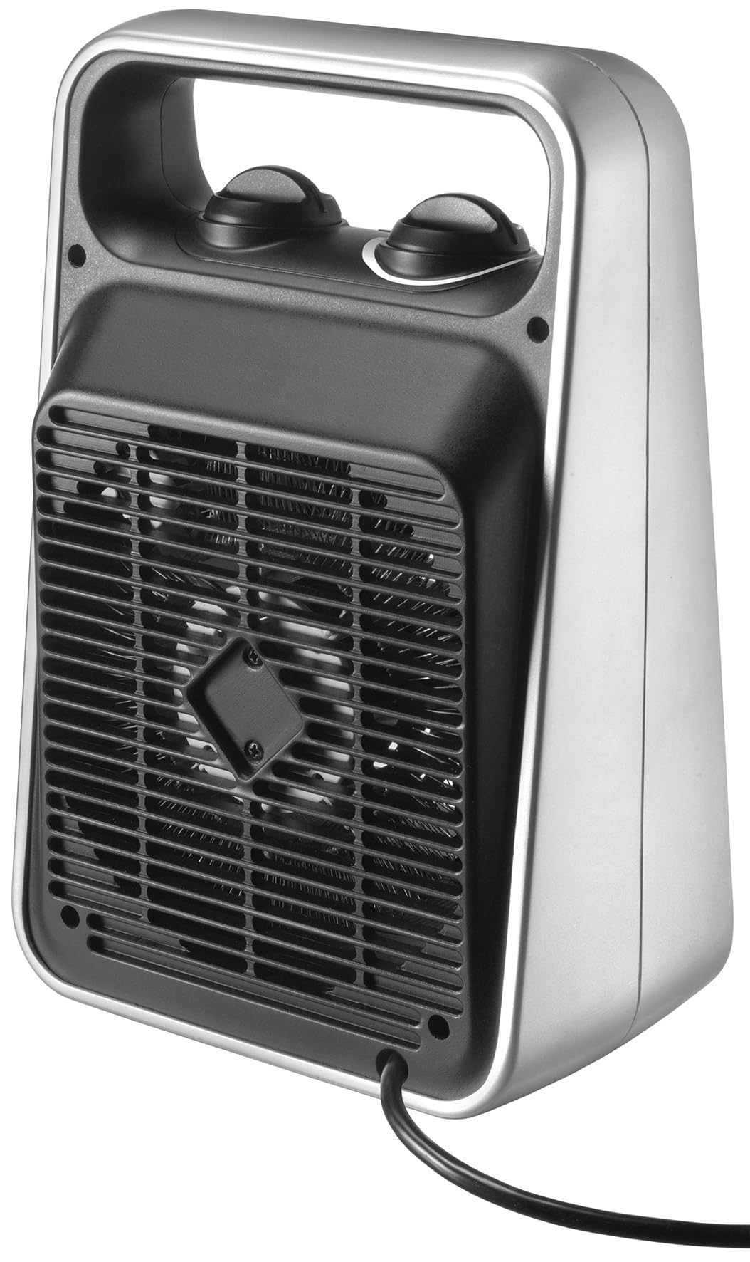 Unold 86106 Heizlüfter Handle - Schwarz/Silber, 1000 Watt, 4 Stufen-Schalter, Ventilatorfunktion, Warmluft, Heißluft, leicht und leise, Tragegriff, Überhitzungsschutz, mobile & kompakt