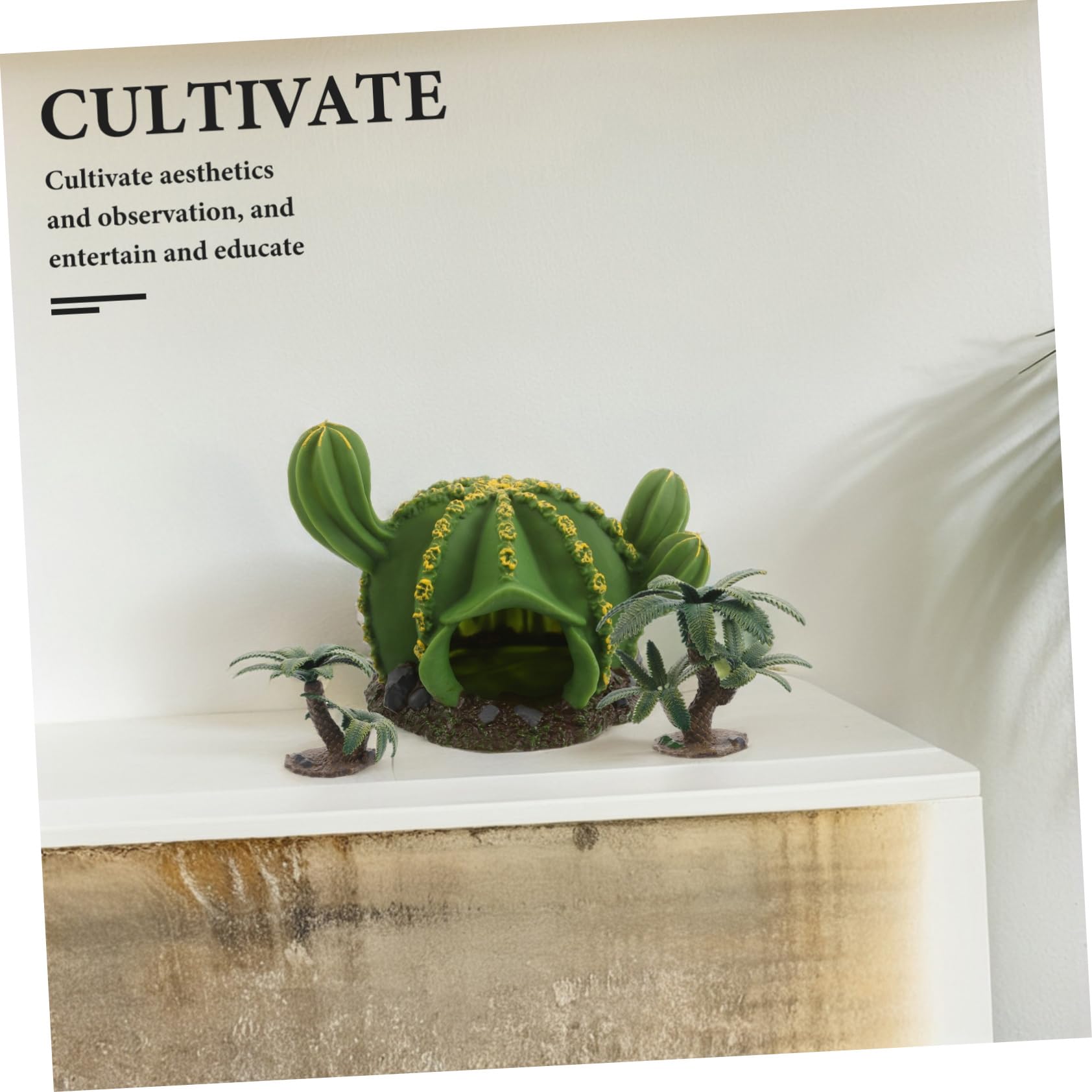 TOYANDONA 3pezzi Decorazione per Acquari Statuine di Cactus da Piante del Deserto Realistiche in Miniatura Accessori per Habitat di Rettili e Terrari