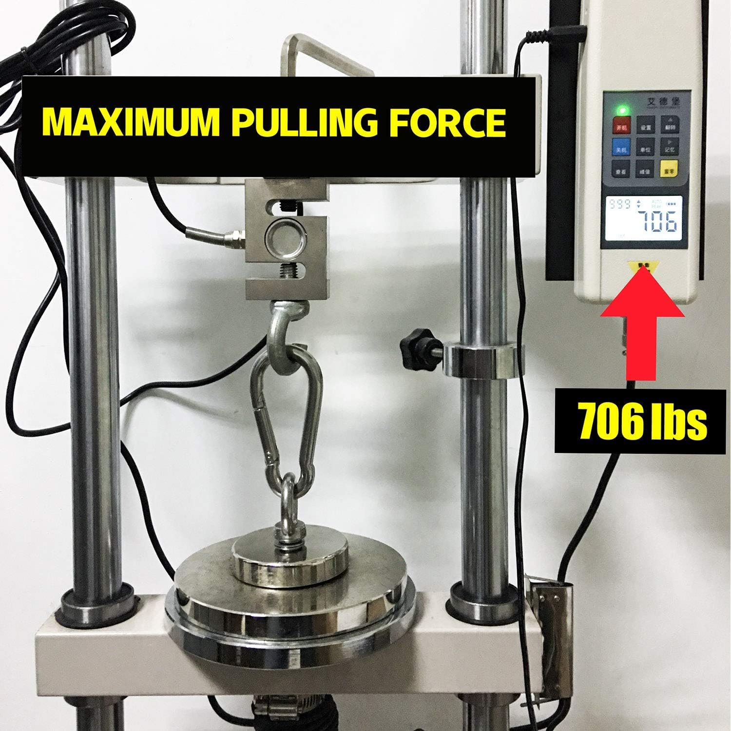 DIYMAG Strong Neodymium Fishing Magnets, 700 lbs(318 KG) Pulling Force Rare Earth Magnet with Countersunk Hole Eyebolt Diameter 2.95 inch(75 mm) for Retrieving in River and Magnetic Fishing