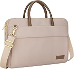 RAINYEAR 14 Inch/15.6 Inch Laptop Bag for Women, Protective Waterproof Large Capacity Computer Shoulder Bag with Handle