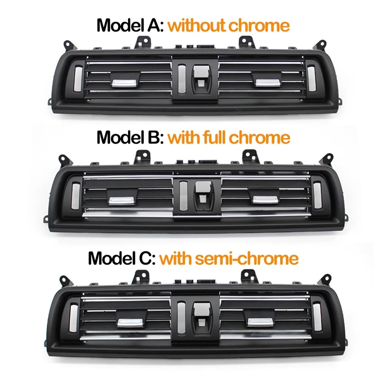 Pokrywa wentylacyjna przednia konsola centralny grill kreska klimatyzator klimatyzator kratka wentylacyjna pasuje do BMW F10 F11 520i 523i 525i 528i 535i AC (model B) (model C)