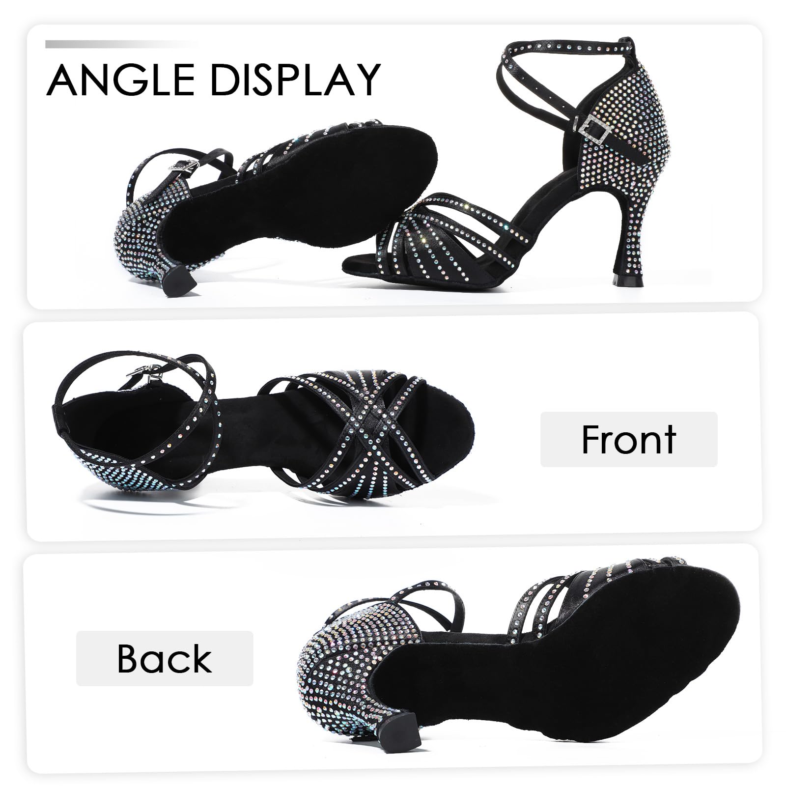 Damskie buty do tańca z odkrytymi palcami Latino Salsa Dance Crossing buty do tańca