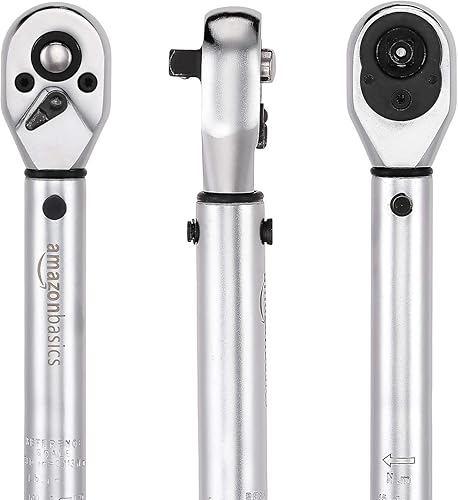 Miniatura 4 de Tienda Basics Llave dinamométrica de clic de transmisión de 14 de pulgada - 20-150 libras-pulgada, 2.5-15 Nm