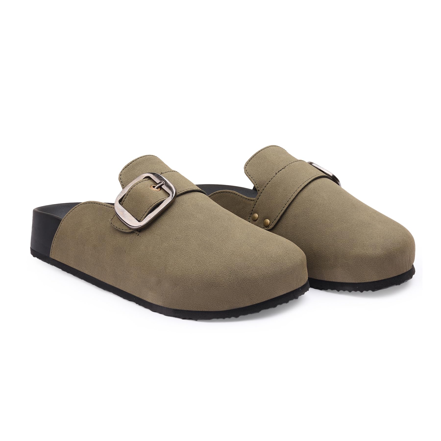 Men's Faux Suede Casual Slip On Mules | Stylish Indoor Clogs for Men with Comfortable EVA Sole.-image-45