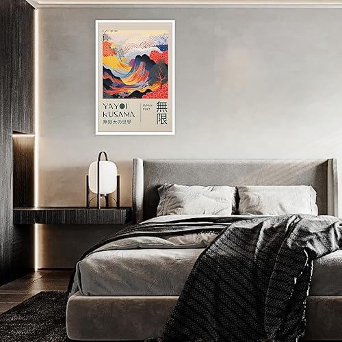 Miniatura 7 de JCCSFF Pósteres retro de Yayoi Kusama The Infinity Big World, coloridas olas de mar, impresiones abstractas, pintura retro japonesa de arte de