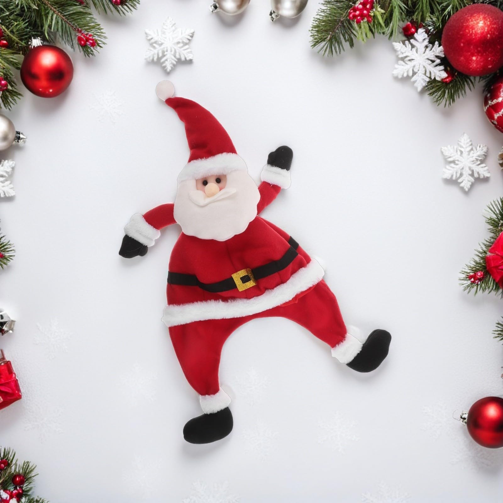 NUOBESTY 3 Stück Lustige Weihnachtsmannmütze mit Langen Beinen für