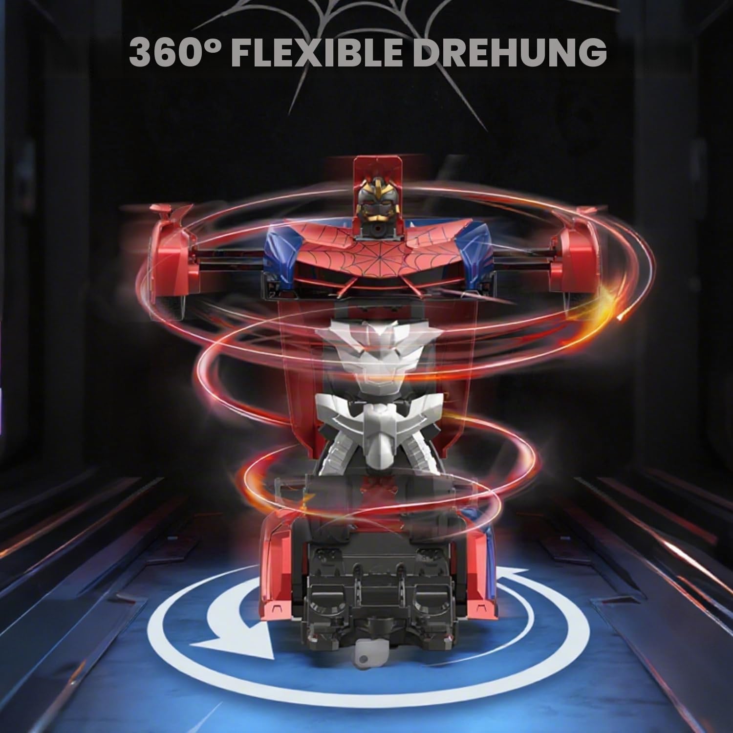 Ferngesteuertes Auto RC Transform Spielzeug ab 4 5 6 7 8 9 Jahre Junge Mädchen, 2.4G 360° Drehung 2 in 1 Roboter & Remote Control Car mit Fernbedienung Geburtstag Geschenk Kinder Spielzeugauto