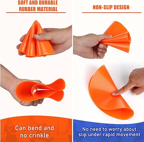 Miniatura 4 de Puntos de polietileno para suelo de gimnasio de 4.72 pulgadas, 6 pulgadas, 9 pulgadas, marcadores de puntos de polietileno de 9 pulgadas, 60 puntos