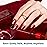 DANNI & TONI Semi Cured Gel Nail Strips Scarlet (Red Blaze) Mirror Gel Nail Wraps Gift for Woman