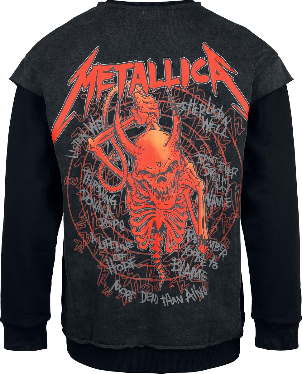 Metallica EMP Signature Collection Uomo Felpa grigio scuro/nero