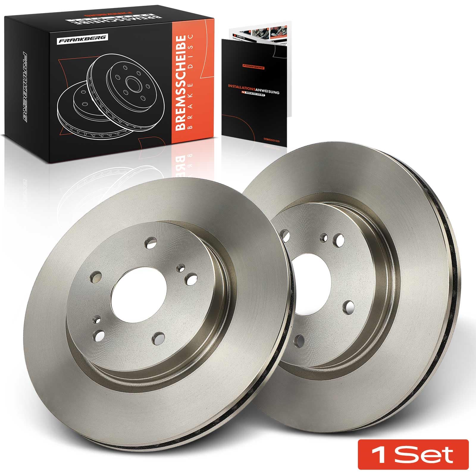 Frankberg 2 discos de freno delanteros ventilados de ⌀295 mm 5521165J00000 | Compatible con: Grand Vitara II JT TD TE