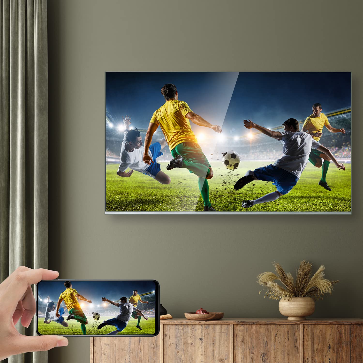 iFFalcon iFF32S52 32 Pouces (80cm) Smart TV (HDR, Triple Tuner, Micro Dimming, Android TV, Prime Video, Compatible avec Google Assistant)