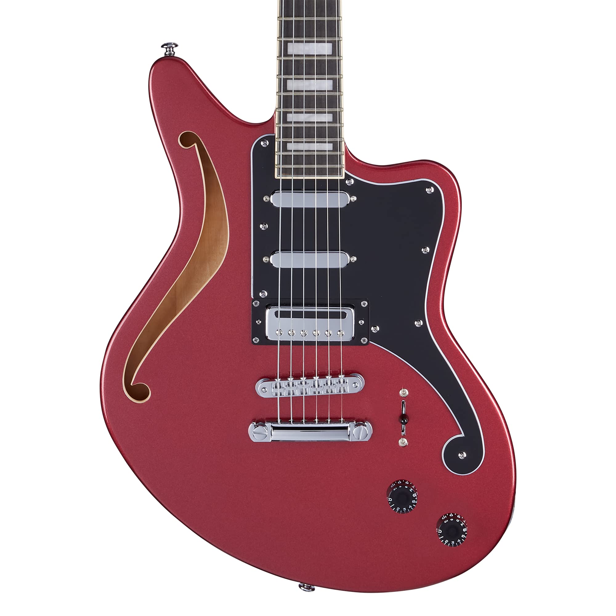 D'Angelico Premier Bedford SH Oxblood Semi-Acoustic Guitar with Gig Bag