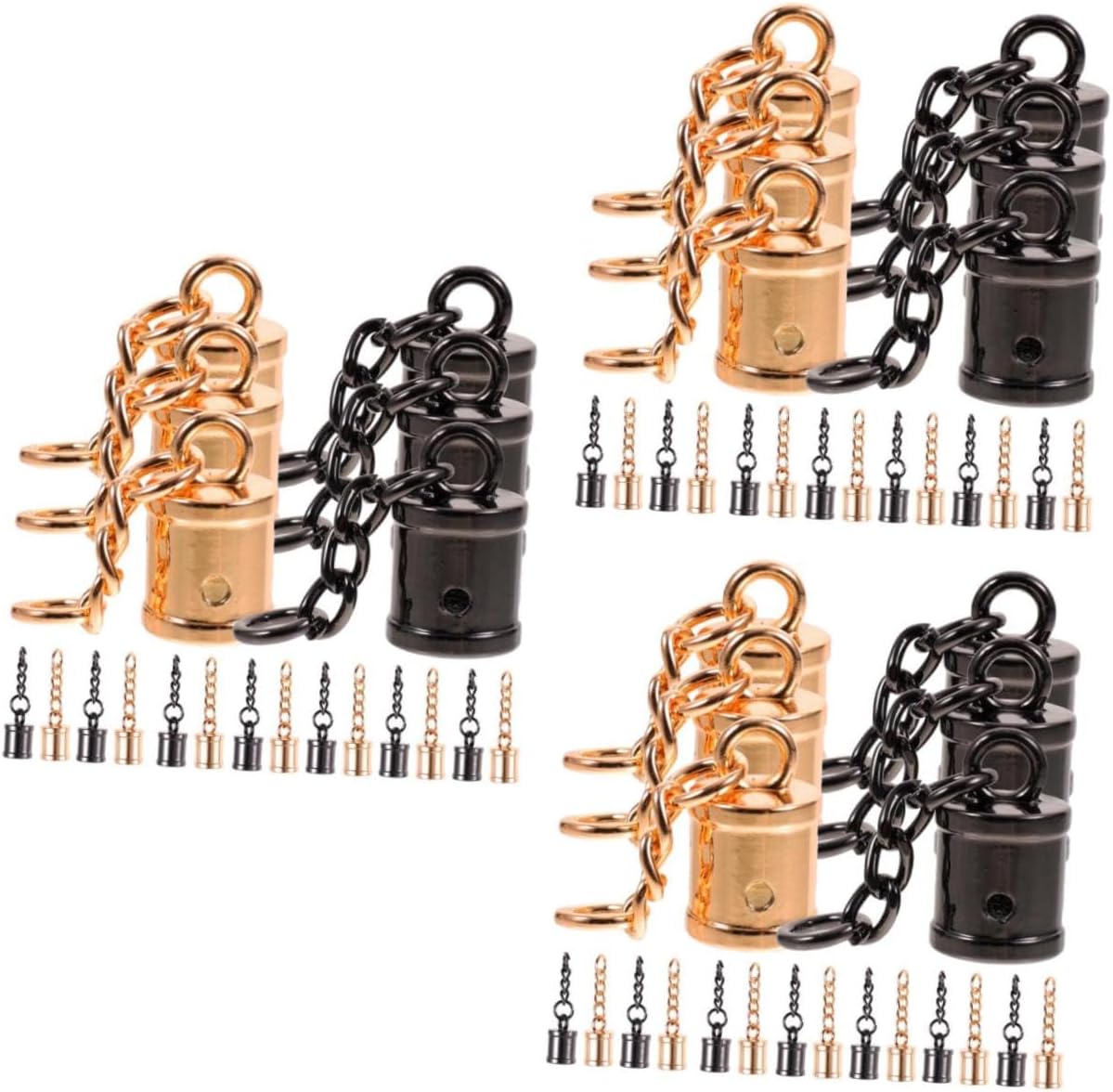 60pcs Metal Tassel End Caps Screws Jewelry Making Supplies for Necklaces Bracelets and DIY Crafts Lightweight and Easy to Use Light Gold