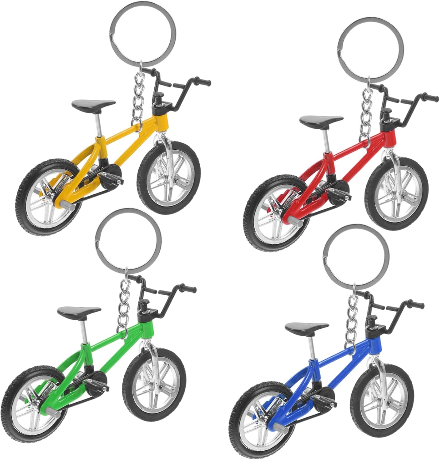 PRETYZOOM 12 Pcs Key Chain Mini Decors Finger Mountain Finger Mountain Bikes Mini Toy Models
