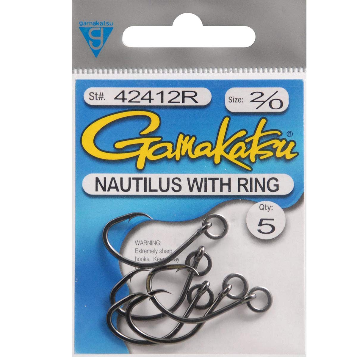 GamakatsuNautilus Circle Hooks with Ring (Pack of 4)