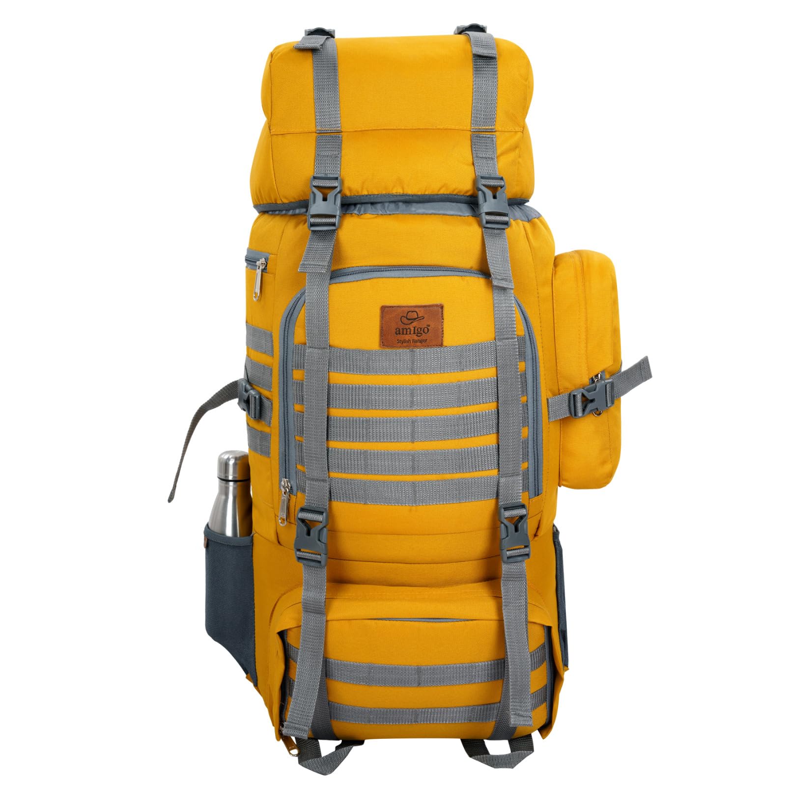 Amigo Hiking Backpack, Traveling Bag, with Multiple Pockets Unisex Trekking, Camping, Rucksack, Mountain Bag for Men and Women, 65L Capacity