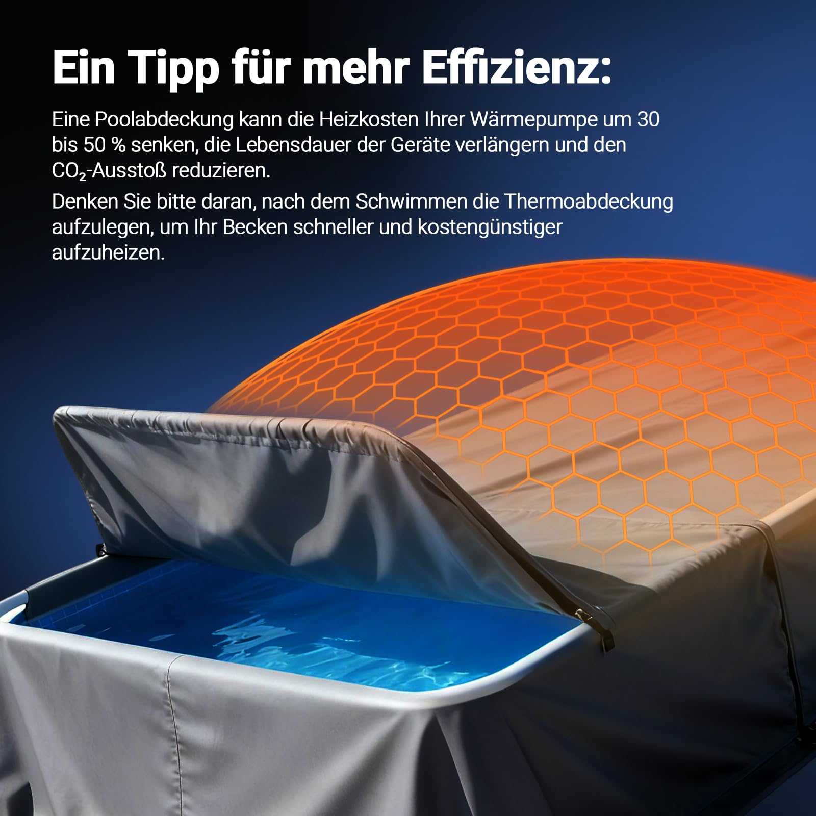 H18 Inverter Pool Wärmepumpe 18 kW | Für Pools bis 79 m³ | Hocheffiziente Poolheizung mit COP 16, über 45% Energieersparnis, WLAN-Steuerung, 6,5 m³/h, Wärmepumpe für Aufstell- & Einbaupools