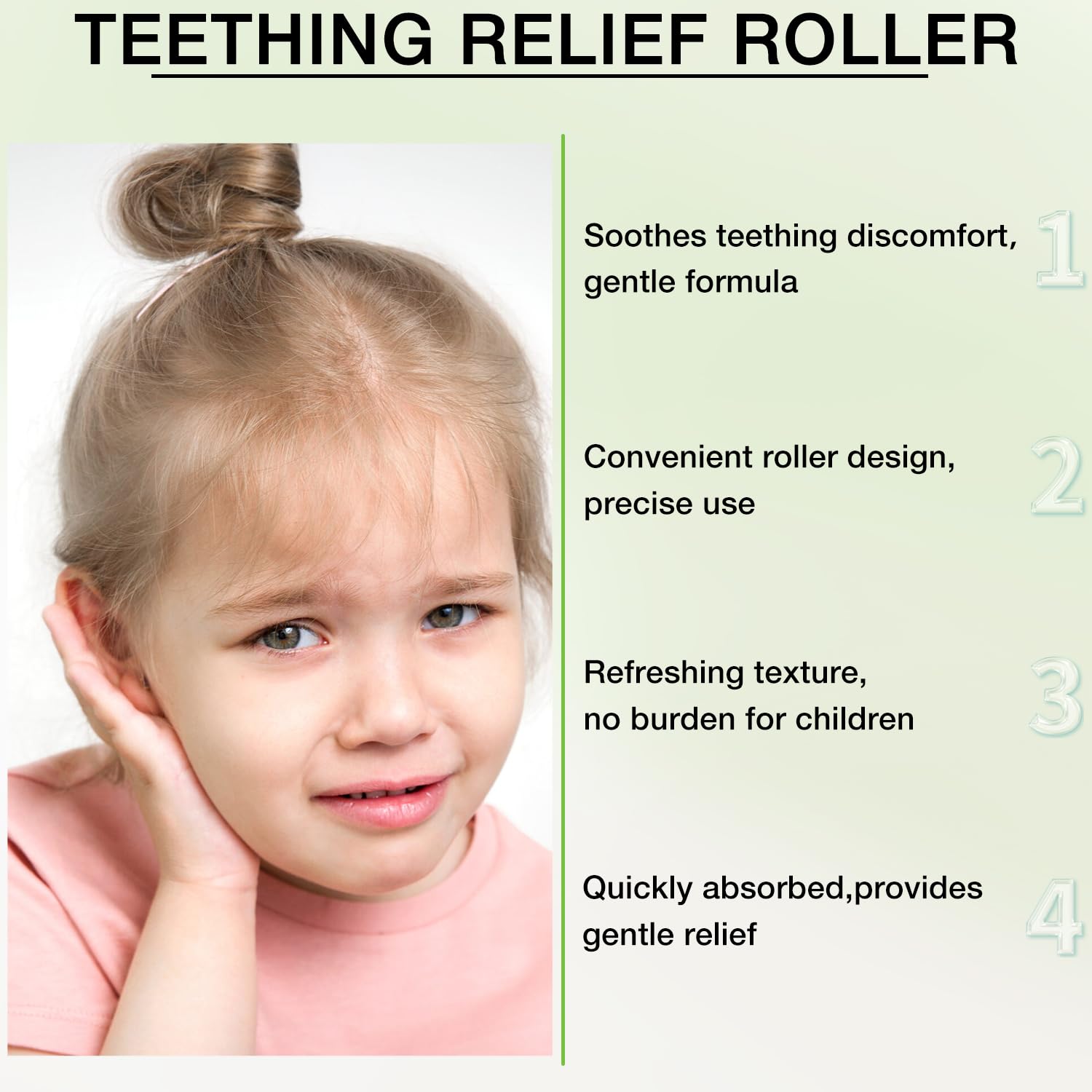 Velaria - 3 rodillos de dentición totalmente naturales para bebés, rodillo de aceite de dentición para bebés, rodillo de alivio natural, 10 ml
