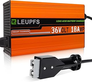 18 Amp 36 Volt Golf Cart Battery Charger, Compatible with EZGO Marathon Golf Carts, 3-Year Warrnaty, Anderson SB-50 Plug, 4-6H Full Charge with Trickle Charge, Protected Battery