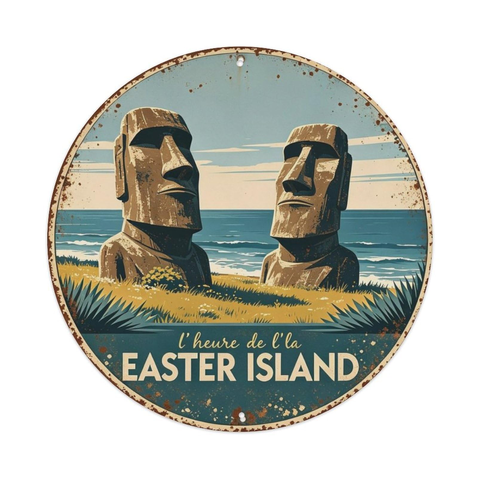 Easter Island - Metal Tin Sign Plaque