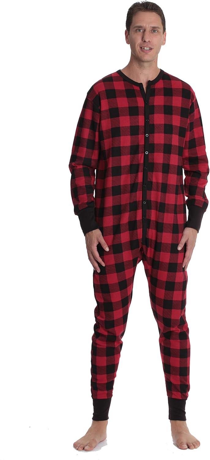 Onesie Adult Followme Men's Thermal Onesie 60% Cotton/40