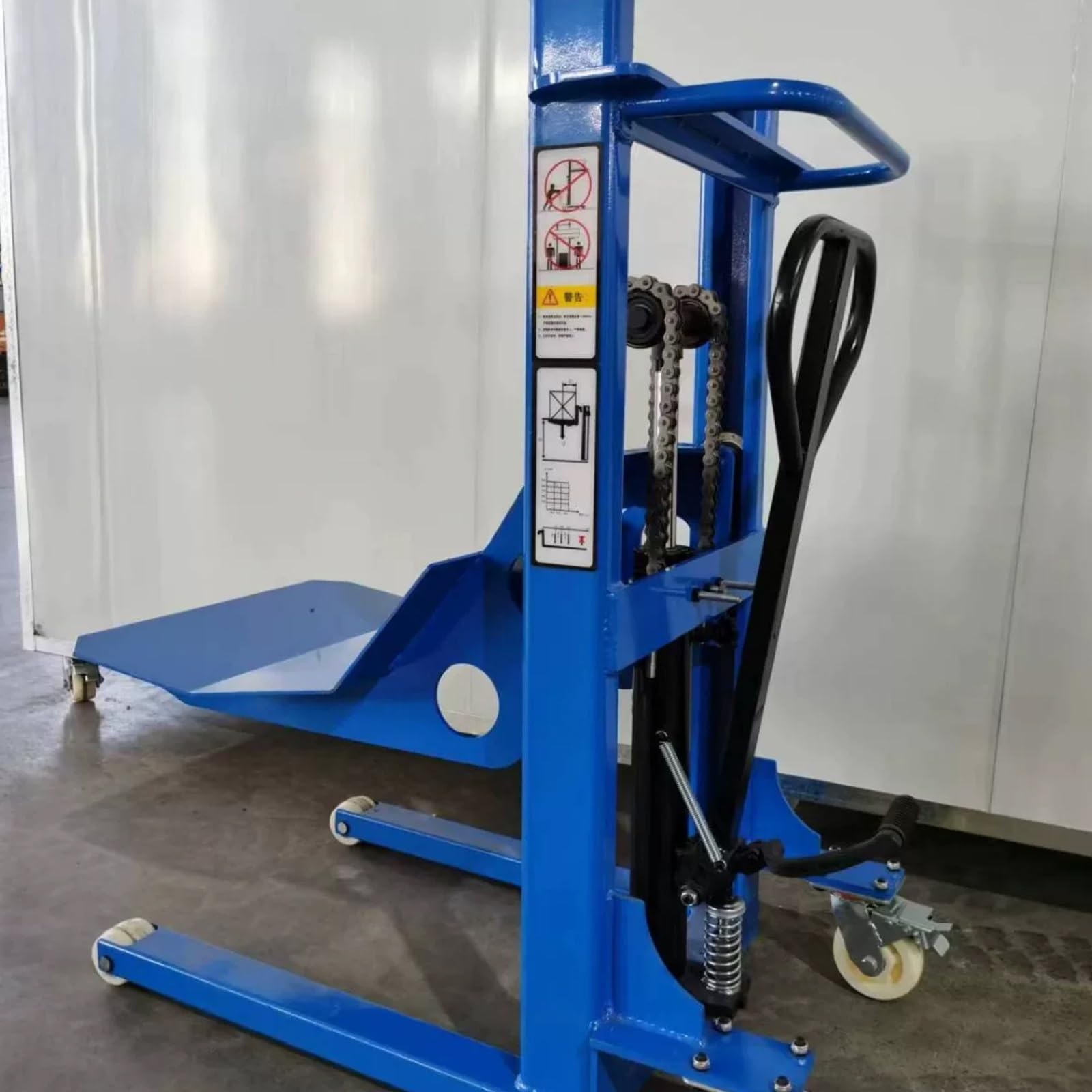 Transpallet Manuale Carrello elevatore Idraulico con Ruote frenanti for la movimentazione di Materiali Laminati in Officina