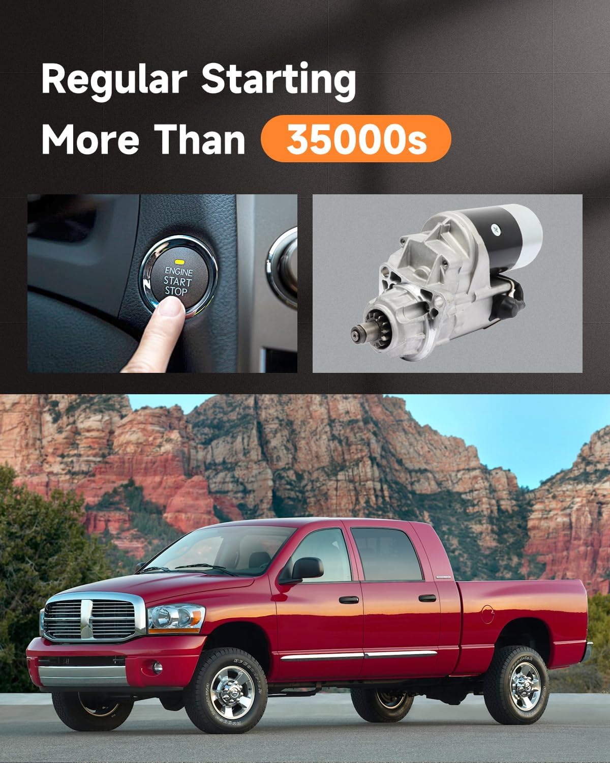 OCPTY New Starter Pickup Truck Cummins Diesel 1994 1995 1996 1997 1998 1999 2000 2001 2002 Replacement fit for Dodge for Ram 1994 1995 1996 1997 1998 1999 2000 2001 2002 228080-2291 228080-2292