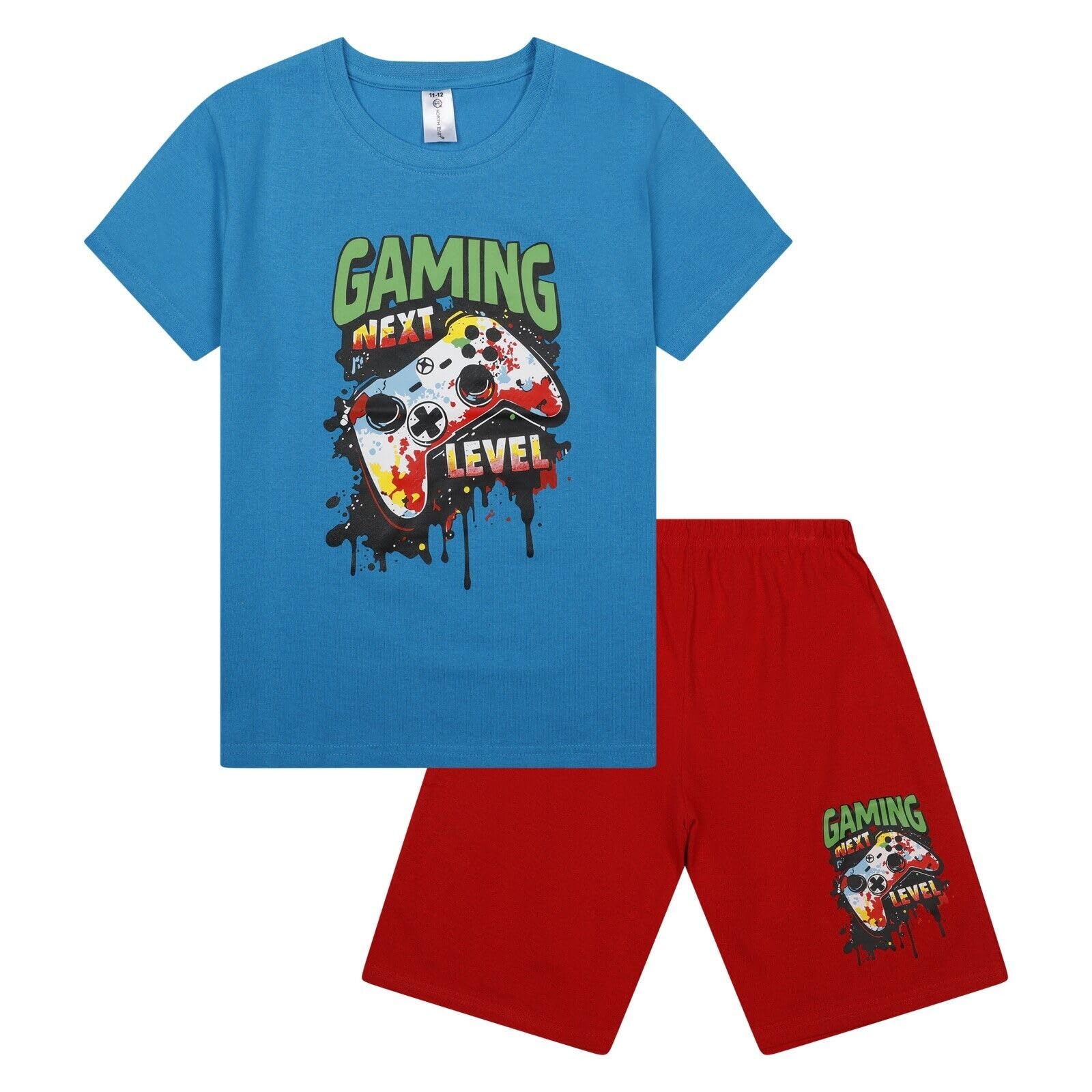 North East Boys Gmr 5 - Gamer Drip Gamer Short Pyjama Set Kids Gaming Theme Pj Sets Nightwear 9 To 16 Years (Gmr 5-11/12Y)