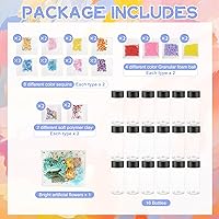 Vista 4 de 16pcs Empty Sensory Bottles Kits, 300 ml Leakproof Clear Plastic Sensory Bottle with Lids with Sequins Accessories, Reusable Water Bottles for