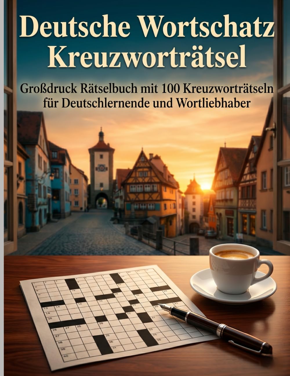 Deutsche Wortschatz Kreuzworträtsel: Großdruck Rätselbuch mit 100 Kreuzworträtseln für Deutschlernende und Wortliebhaber