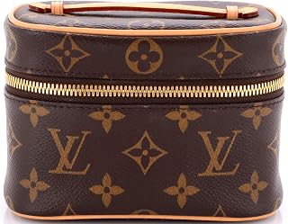 Pre-Loved Nice Vanity Case Monogram Canvas Nano, Brown