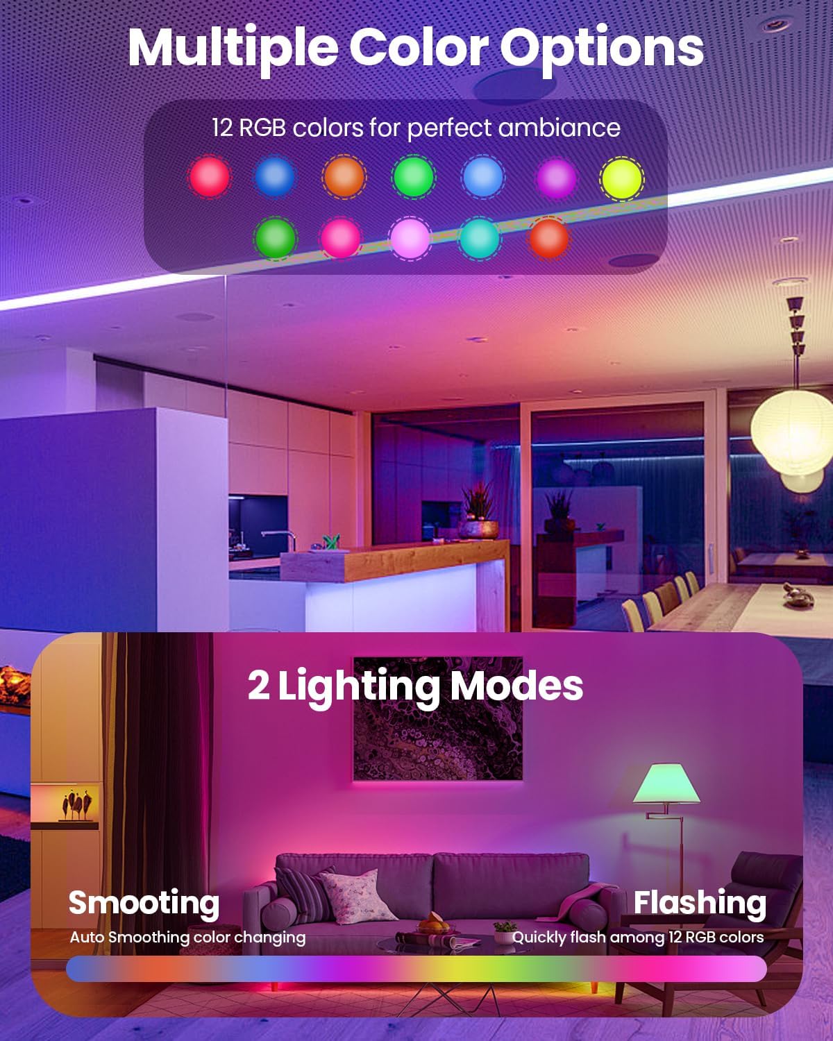 KINDEEP Rechargeable Light Bulbs with Remote, E26 Battery Operated LED Bulb: 2000mAh Dimmable Wireless Backup Light Bulbs with 15 Colors & 3 Timer for Non-Hardwired Lamps Wall Sconce, 4 Pack