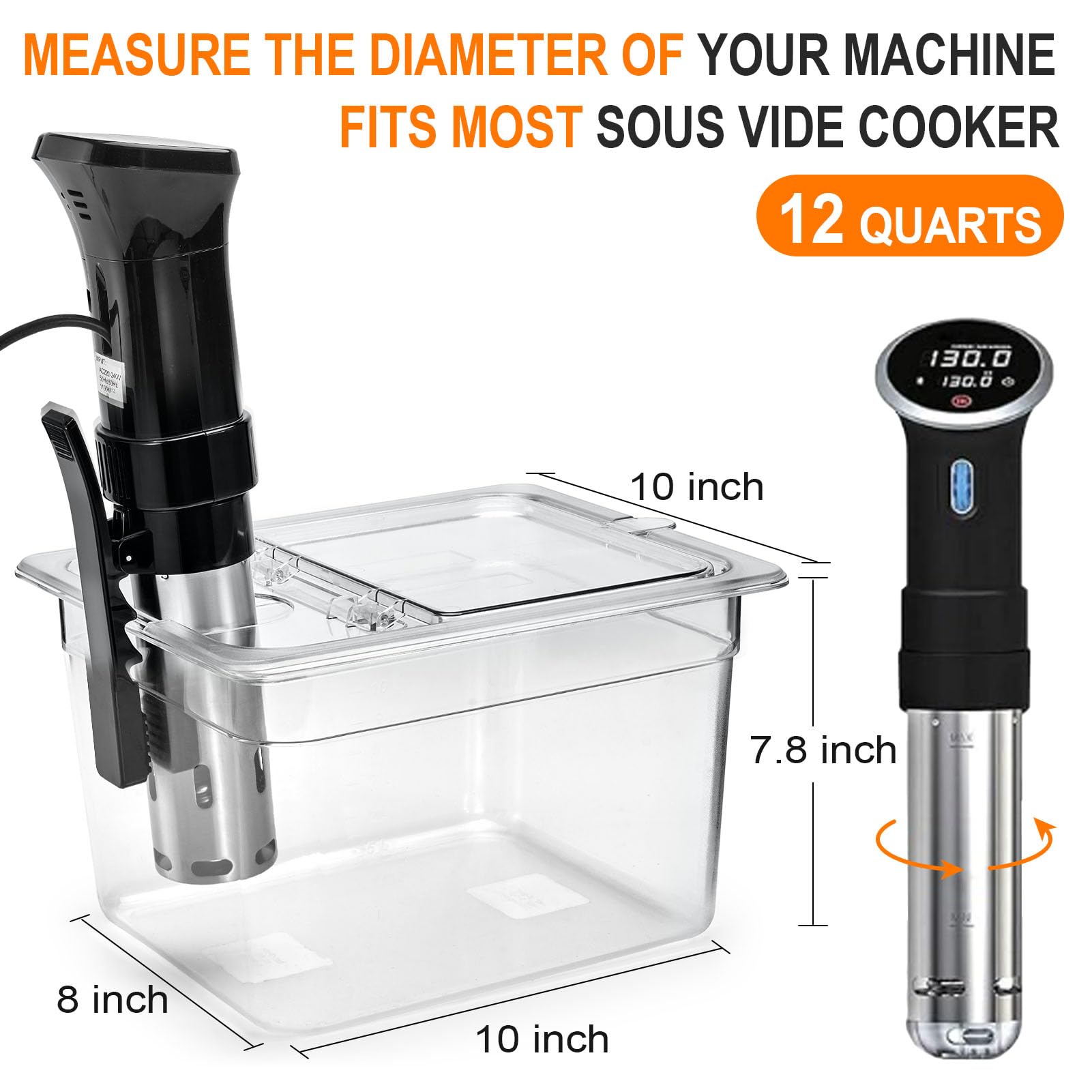 Homenote 12 Qt Sous Vide Container Kit -5