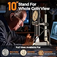 Vista 7 de Elikliv Microscopio digital de enfoque automático 4K EM4K-AF, microscopio de soldadura de 52MP para reparación de PCB, inspección de monedas