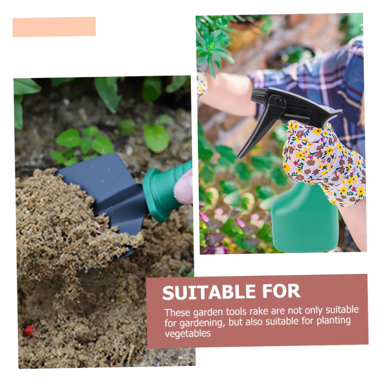 Toyvian Outils De Jardinage avec Pelle Râteau Ciseaux Pulvérisateur Et Étui De Rangement pour Plantation Et Ameublissement Sol